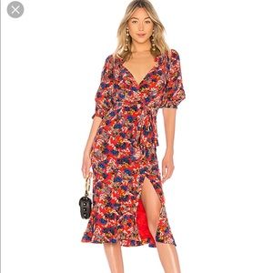 Saloni Flame Azalea Dress